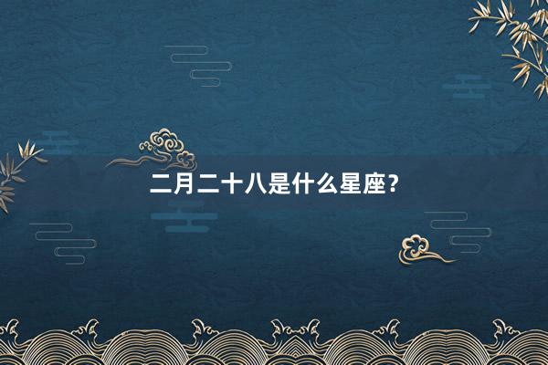 二月二十八是什么星座？